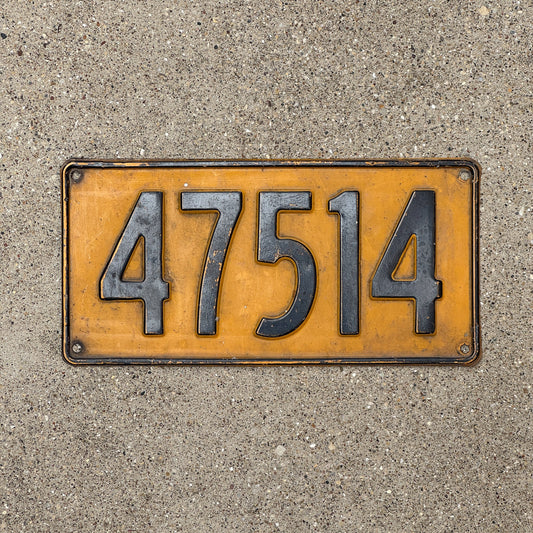 Photo of a Semi Truck Registration License Plate Auto Tag Garage Decor Vintage Tag Sign 47514