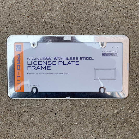 Photo of a Unnamed record License Plate Frame Auto Tag Garage Decor Vintage Stainless Steel ProElite
